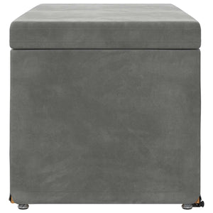 Dunkelgrauer Samt Hocker 81x41x40cm