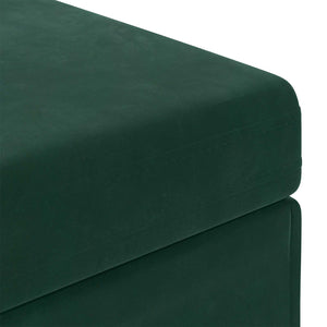 Dunkelgrüner Samt Hocker 81x41x40cm