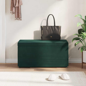 Dunkelgrüner Samt Hocker 81x41x40cm