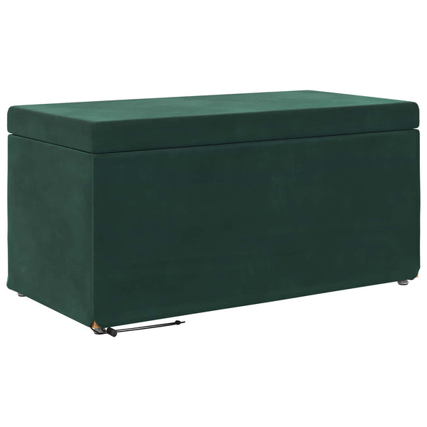 Dunkelgrüner Samt Hocker 81x41x40cm
