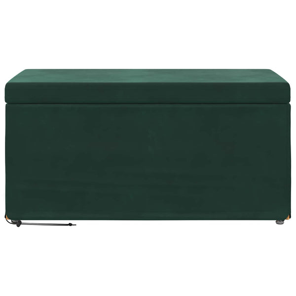 Dunkelgrüner Samt Hocker 81x41x40cm