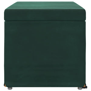 Dunkelgrüner Samt Hocker 81x41x40cm