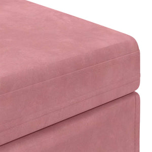 Rosa Samt Hocker 81x41x40 cm