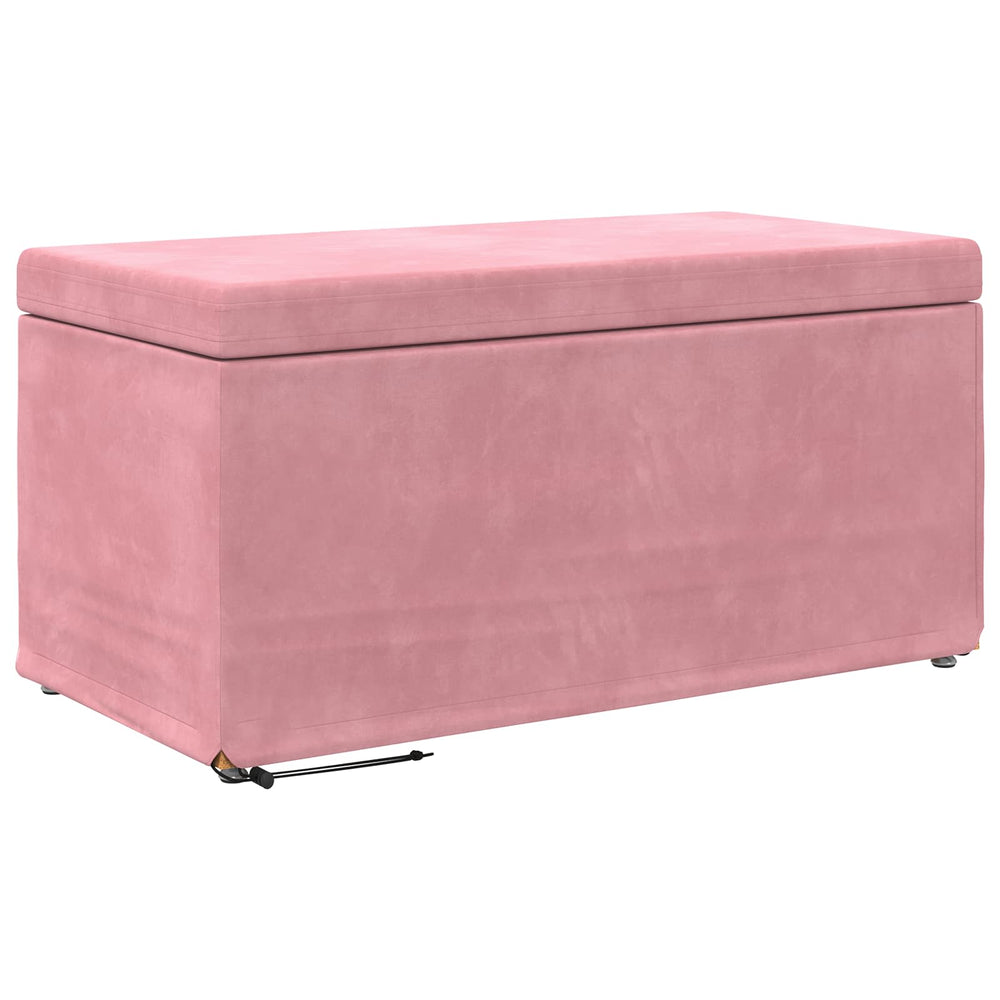 Rosa Samt Hocker 81x41x40 cm