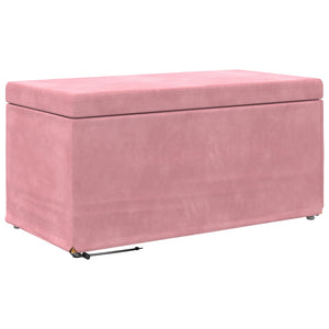 Rosa Samt Hocker 81x41x40 cm