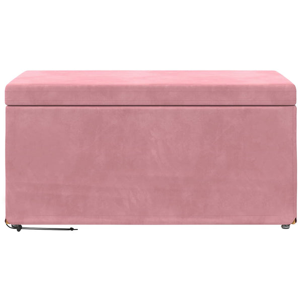 Rosa Samt Hocker 81x41x40 cm