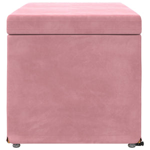 Rosa Samt Hocker 81x41x40 cm