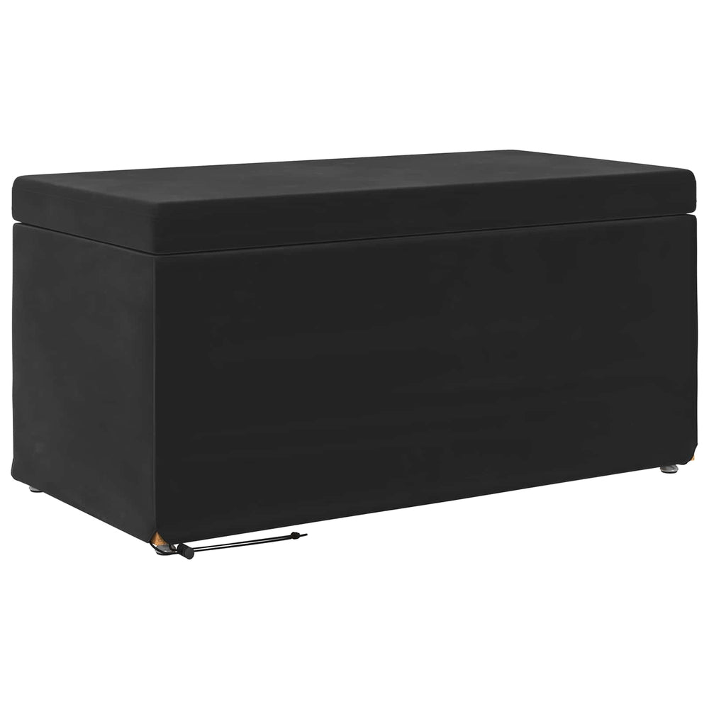 Schwarzer Samt Hocker 81x41x40cm