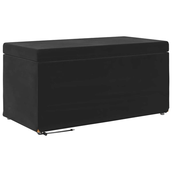 Schwarzer Samt Hocker 81x41x40cm