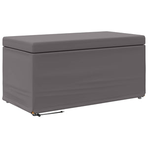 Grauer Hocker Kunstleder 81x41x40cm