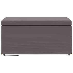 Grauer Hocker Kunstleder 81x41x40cm
