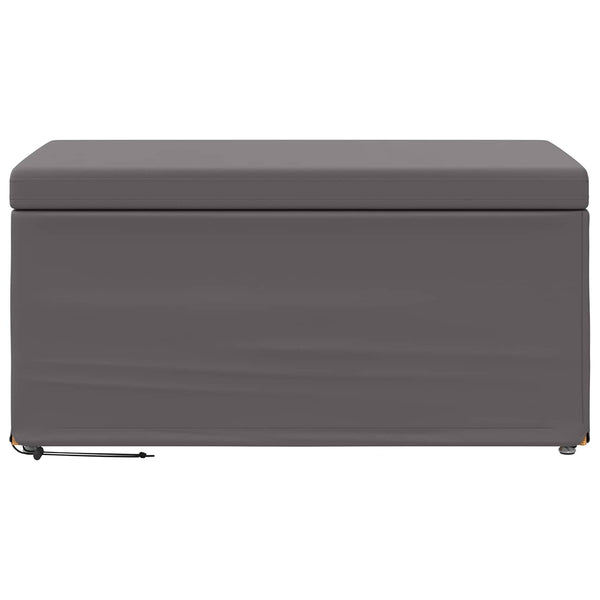 Grauer Hocker Kunstleder 81x41x40cm