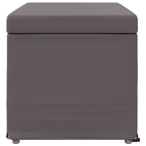 Grauer Hocker Kunstleder 81x41x40cm