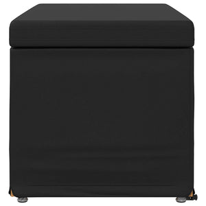 Schwarzer Hocker Kunstleder 81x41x40 cm