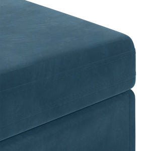 Blauer Samt Hocker 101x41x40cm