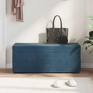 Blauer Samt Hocker 101x41x40cm
