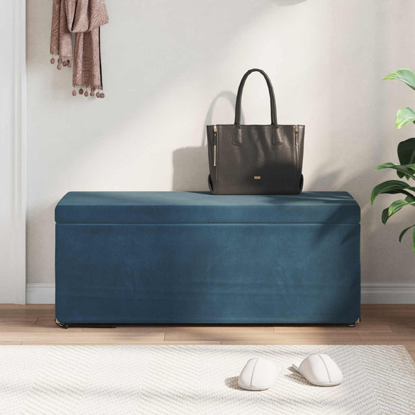 Blauer Samt Hocker 101x41x40cm
