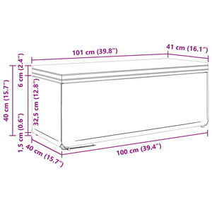 Blauer Samt Hocker 101x41x40cm