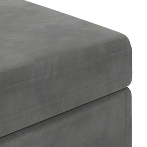 Dunkelgrauer Samt Hocker 101x41x40cm