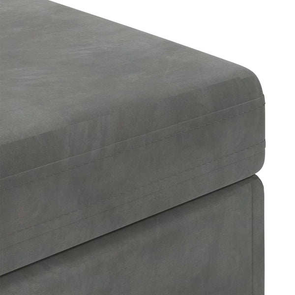 Dunkelgrauer Samt Hocker 101x41x40cm