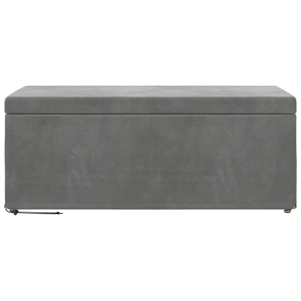 Dunkelgrauer Samt Hocker 101x41x40cm