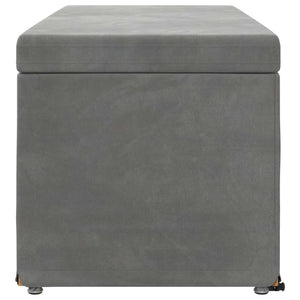 Dunkelgrauer Samt Hocker 101x41x40cm