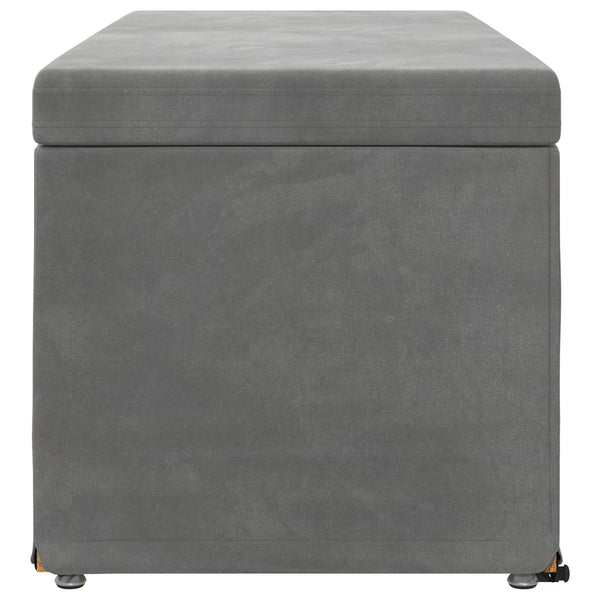 Dunkelgrauer Samt Hocker 101x41x40cm