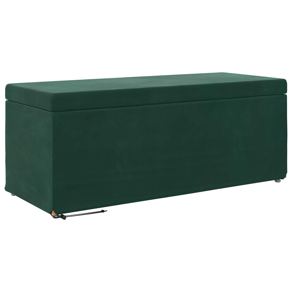 Dunkelgrüner Samt Hocker 101 cm