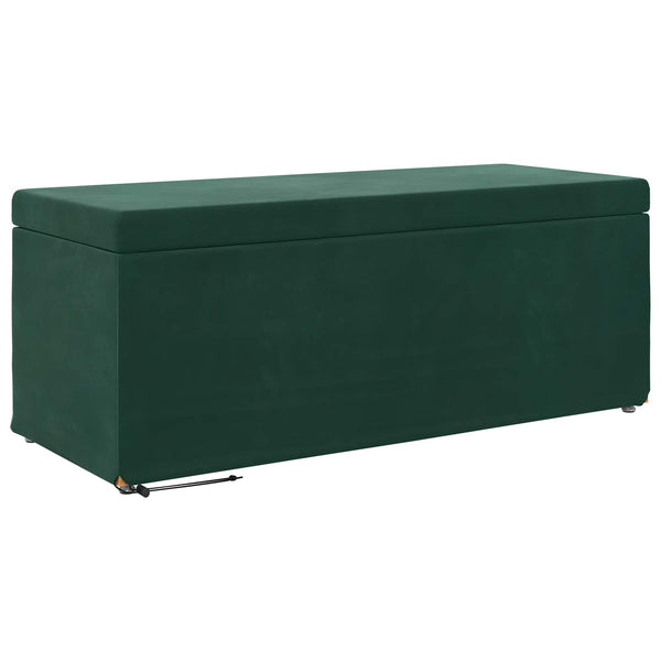 Dunkelgrüner Samt Hocker 101 cm