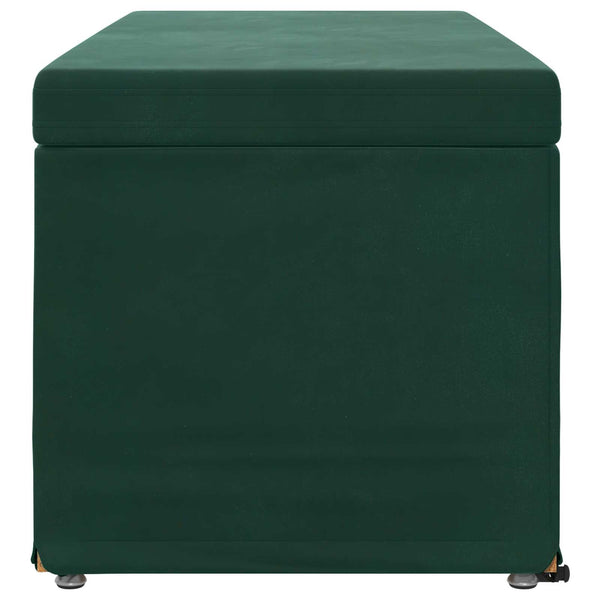 Dunkelgrüner Samt Hocker 101 cm