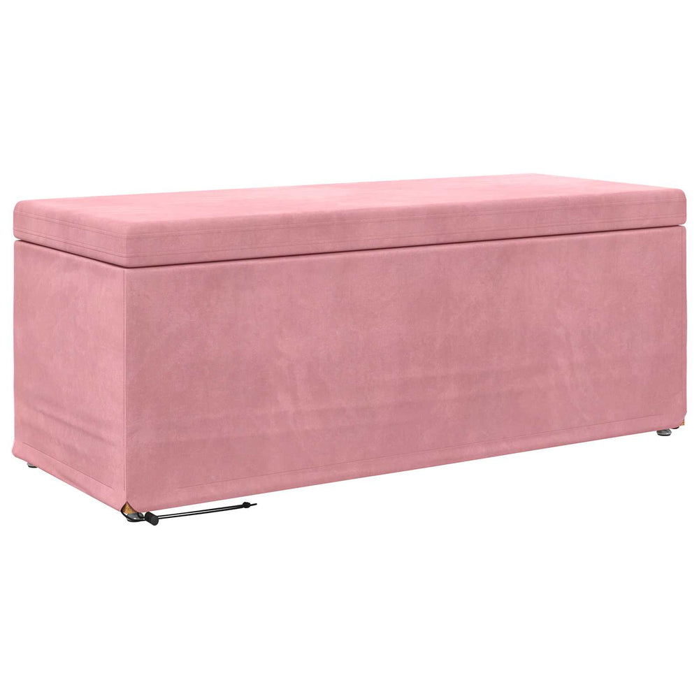 Rosa Samt Hocker 101 cm