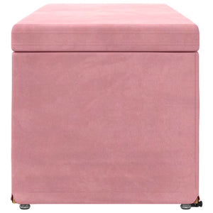 Rosa Samt Hocker 101 cm