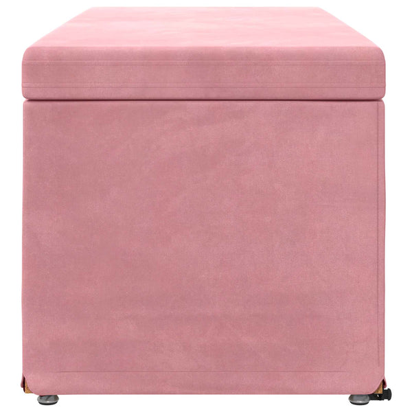 Rosa Samt Hocker 101 cm