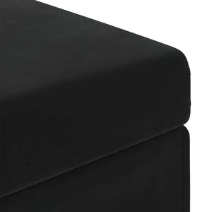 Schwarzer Samt Hocker 101x41x40cm