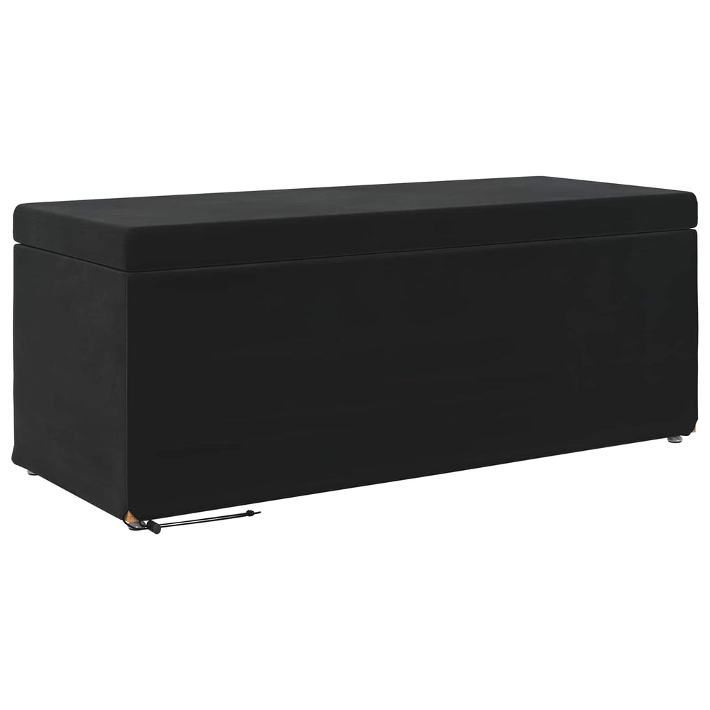 Schwarzer Samt Hocker 101x41x40cm