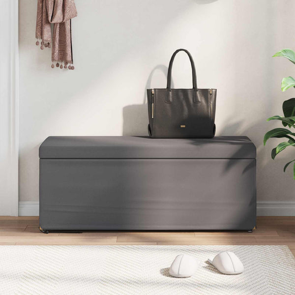 Grauer Hocker 101x41x40 cm