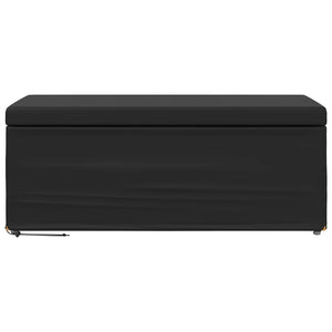 Schwarzer Hocker 101x41x40cm Kunstleder