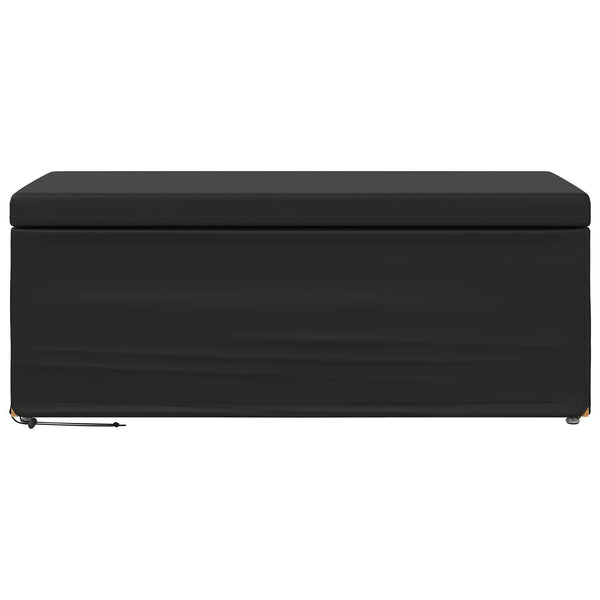 Schwarzer Hocker 101x41x40cm Kunstleder