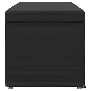Schwarzer Hocker 101x41x40cm Kunstleder
