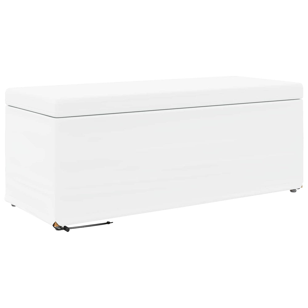 Weißer Hocker Kunstleder 101x41x40cm