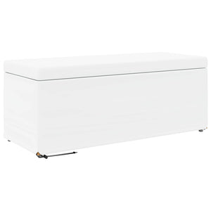 Weißer Hocker Kunstleder 101x41x40cm