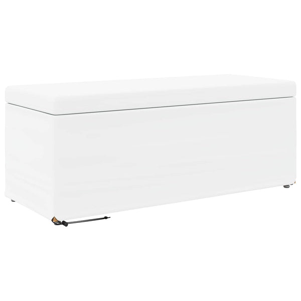 Weißer Hocker Kunstleder 101x41x40cm