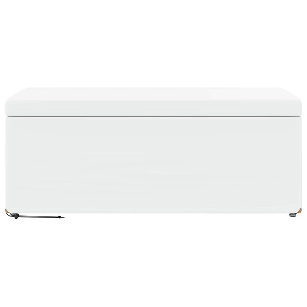 Weißer Hocker Kunstleder 101x41x40cm