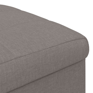 Aufbewahrungsottomane Taupe mit Kissen