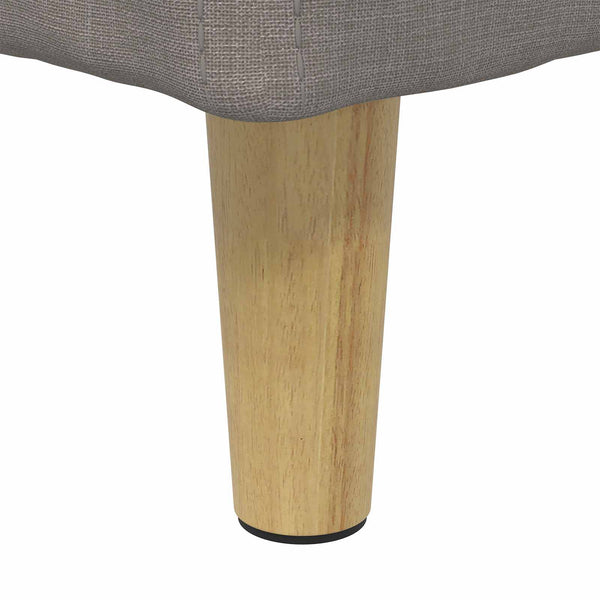 Aufbewahrungsottomane Taupe mit Kissen