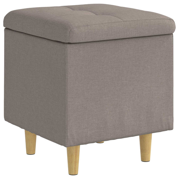 Aufbewahrungsottomane Taupe mit Kissen