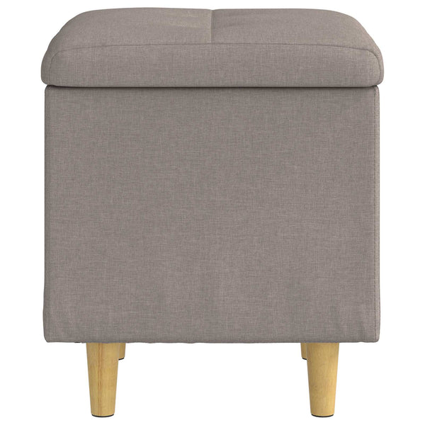 Aufbewahrungsottomane Taupe mit Kissen