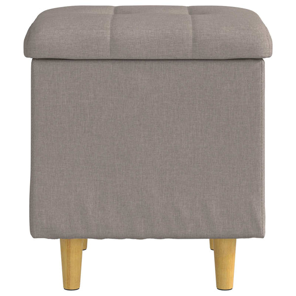 Aufbewahrungsottomane Taupe mit Kissen