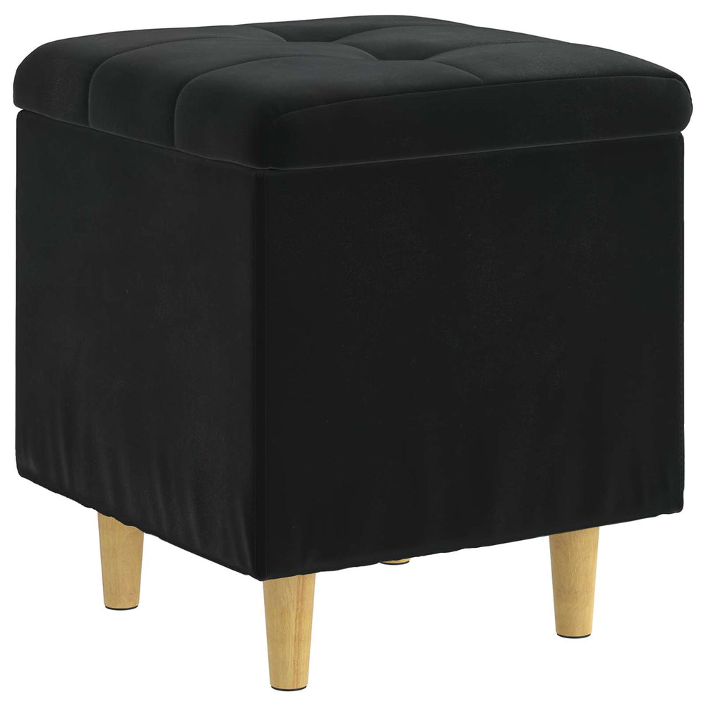 Schwarze Samt Aufbewahrungsbox mit Kissen 40x40x45cm