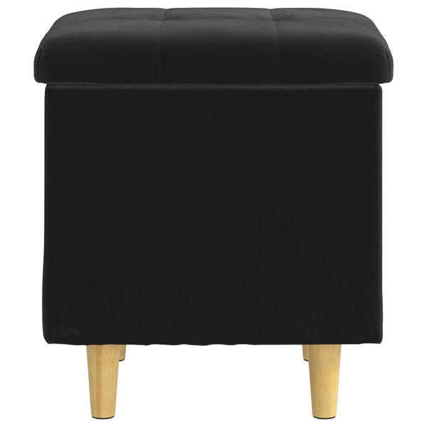 Schwarze Samt Aufbewahrungsbox mit Kissen 40x40x45cm